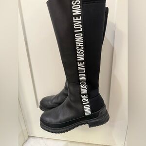Moschino love black Knee-high Boots women EU 38